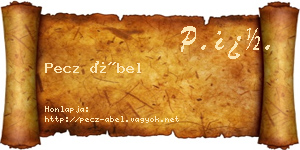 Pecz Ábel névjegykártya