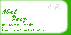 abel pecz business card